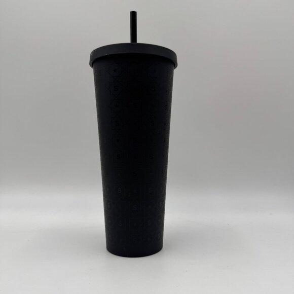 Starbucks 24oz Matte Black "S" Logo with Original Straw - Picture 3 of 7